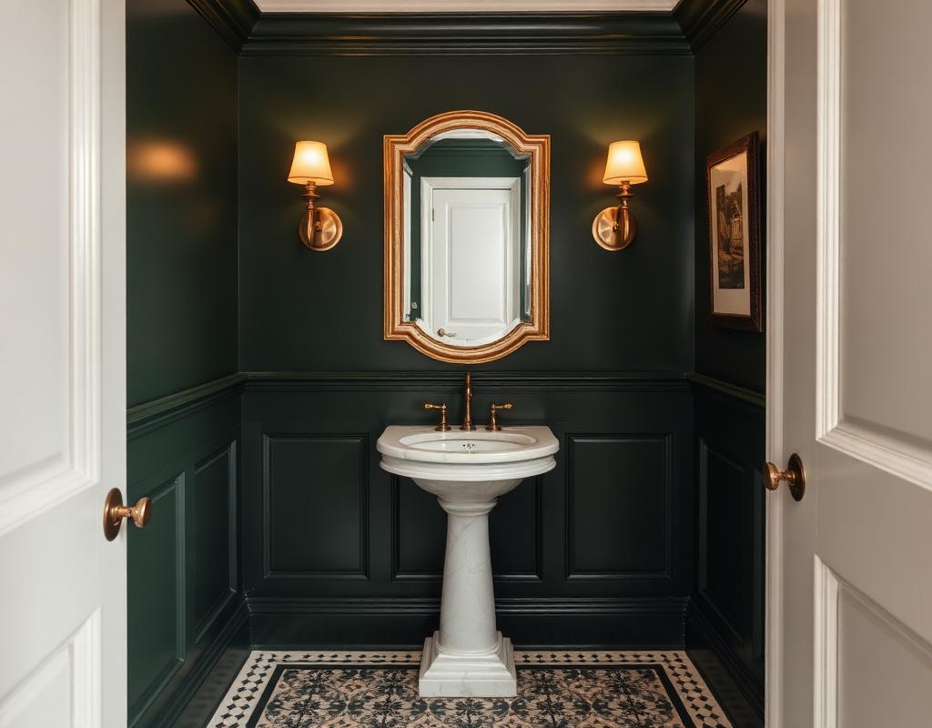 Moody powder room